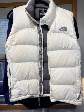 The North Face White Puffer Vest